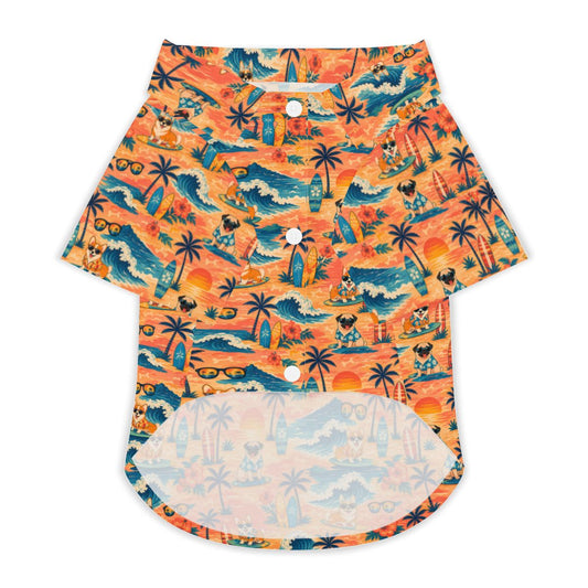 Charlie & Goose Co. Hawaiian Shirt for Dogs - Sunset Sniffs & Island Tails
