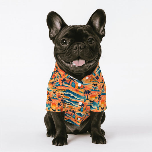 Charlie & Goose Co. Hawaiian Shirt for Dogs - Sunset Sniffs & Island Tails