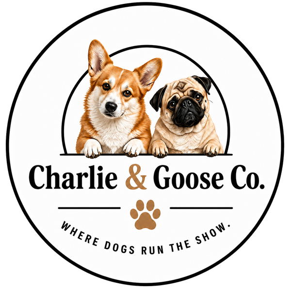 Logo of Charlie & Goose Co. featuring two dogs inside a circular design.