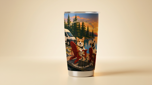 Charlie & Goose Co. Campfire Tumbler with Single Silver Edge (20oz)