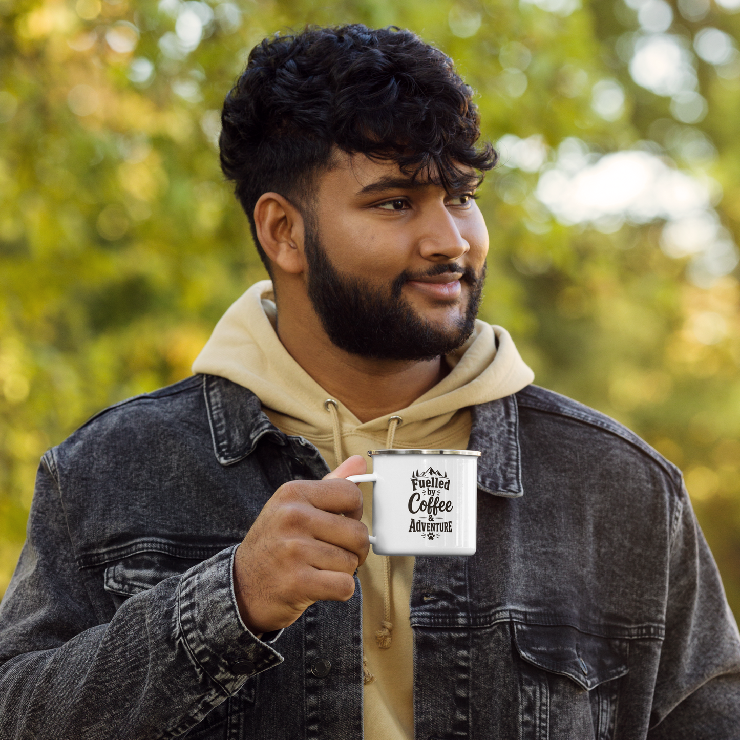 Fueled by Coffee & Adventure Enamel Mug