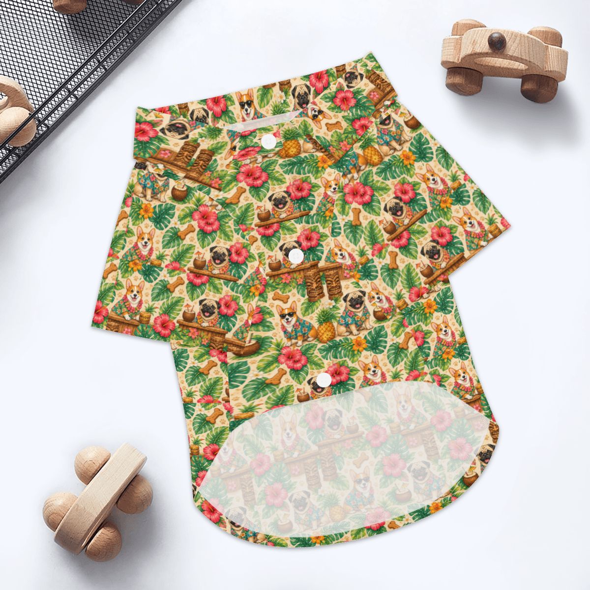 Charlie & Goose Co. Hawaiian Shirt for Dogs - Paws at the Tiki Bar